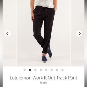 Lululemon Work It Out Track Pants